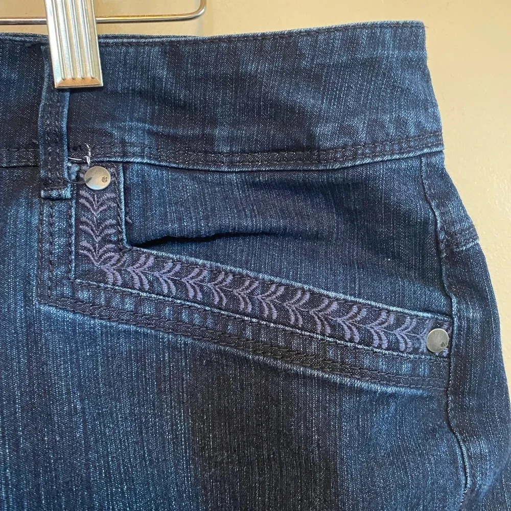 Gloria Vanderbilt Blue Denim Capri Pants 18 W